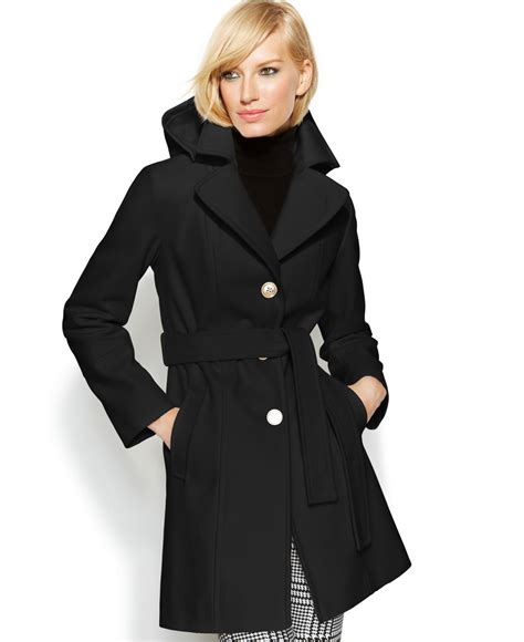 michael kors women's wool blend belted coat|Michael Kors coats women outlet.